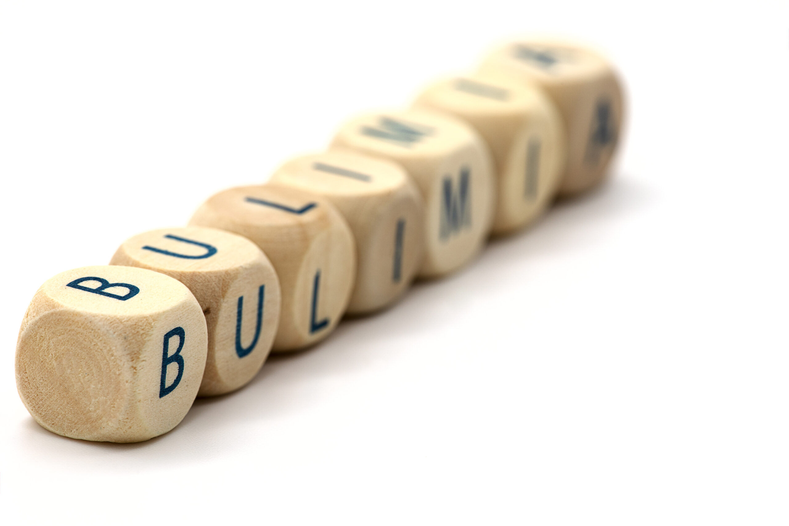 Bulimia written on wooden blocks